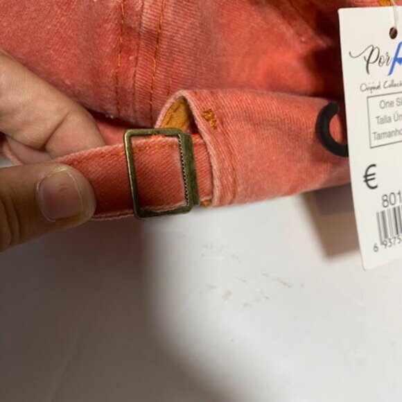 Portugal Lisboa Souvenir Distressed Orange Baseball Cap One Size NWT - Picture 6 of 11